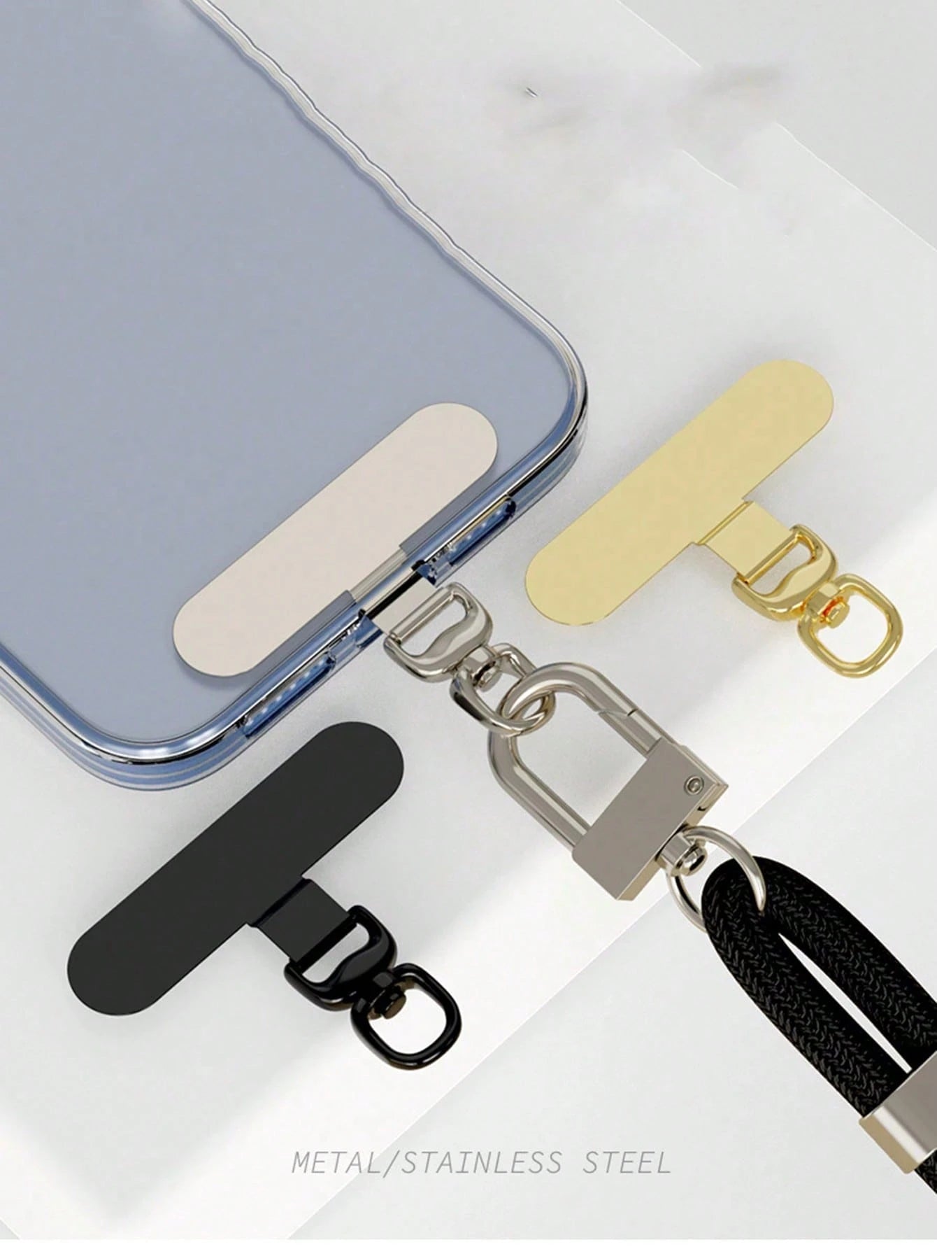 Alloy Lanyard Gasket 360° Rotatable Stainless Steel Phone Hook Metal Washer Secures Phone Lanyard Spring Gift