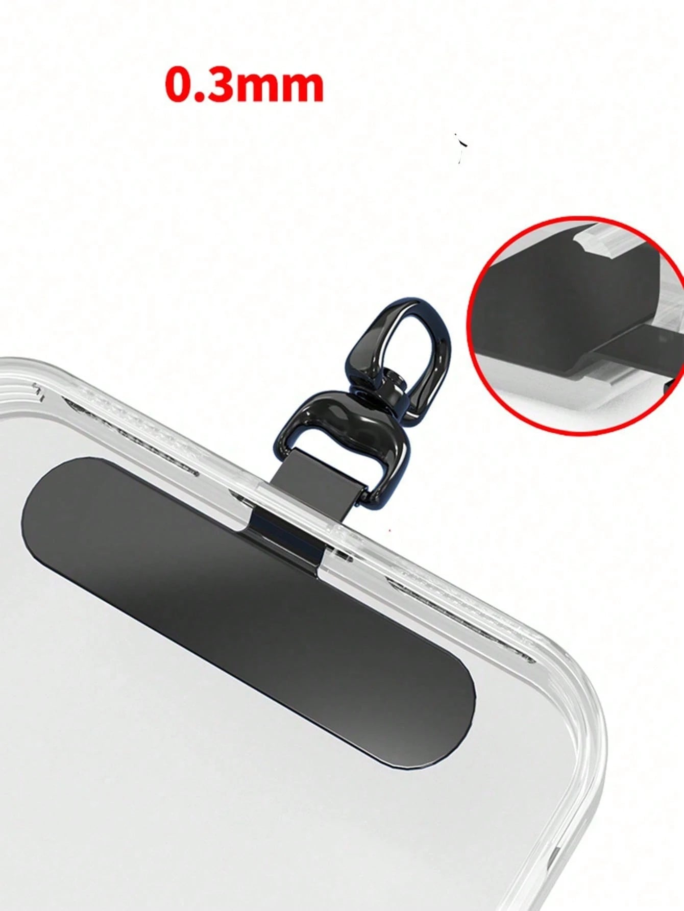 Alloy Lanyard Gasket 360° Rotatable Stainless Steel Phone Hook Metal Washer Secures Phone Lanyard Spring Gift