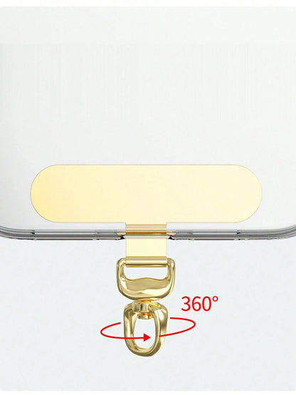 Alloy Lanyard Gasket 360° Rotatable Stainless Steel Phone Hook Metal Washer Secures Phone Lanyard Spring Gift