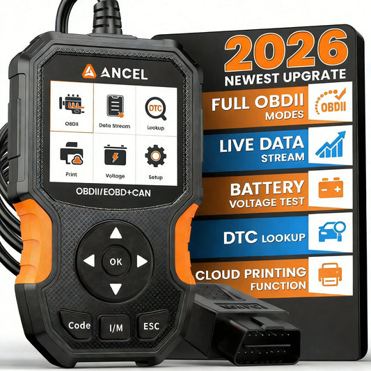 ANCEL AS300 OBD2 Scanner, IM Quick Test Key For Smog Check & Annual Inspection, Battery Test & Cloud Printing Function, Engine Code Reader To Turn Off Warning Light, Universal For EOBD Vehicles, Easy