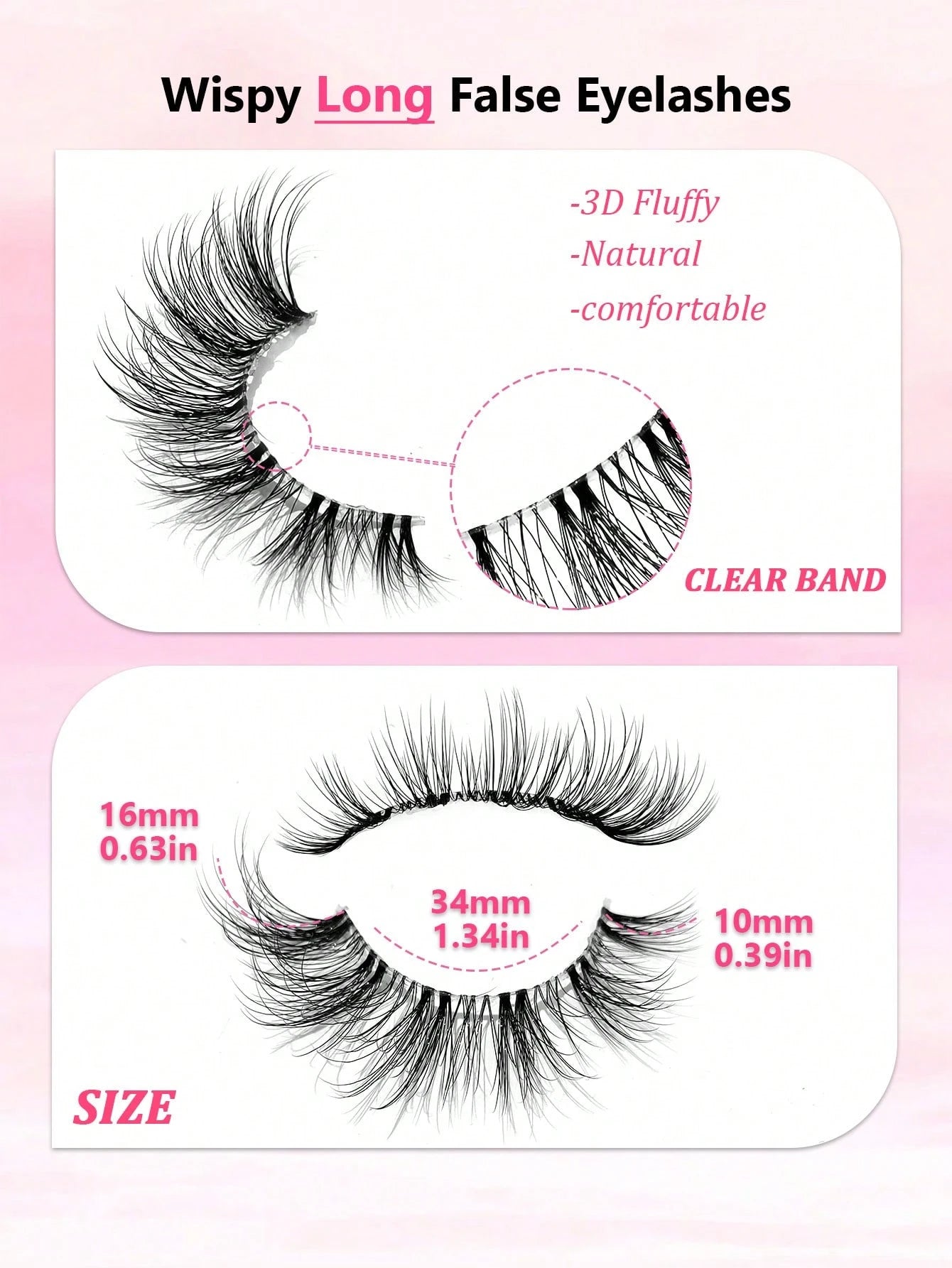Asiteo 7 Pairs Natural Lightweight False Eyelashes- Lightweight & Reusable, Creates Perfect Voluminous Effect- Transparent Lash Bands, Criss-Cross Design, Essential For Eye Makeup