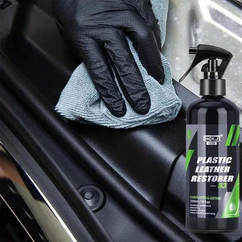 Automotive Plastic Leather Coating Wax, Dashboard Wax, Interior Central Control Plastic Renewal, Brightener & Maintenance Solution, HGKJ S3