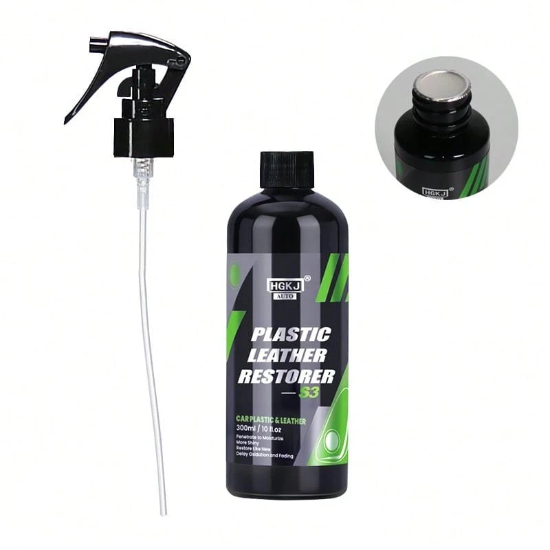 Automotive Plastic Leather Coating Wax, Dashboard Wax, Interior Central Control Plastic Renewal, Brightener & Maintenance Solution, HGKJ S3