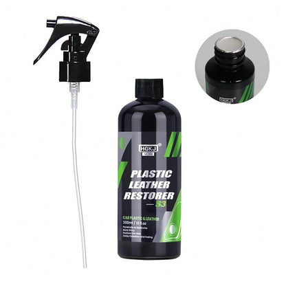 Automotive Plastic Leather Coating Wax, Dashboard Wax, Interior Central Control Plastic Renewal, Brightener & Maintenance Solution, HGKJ S3