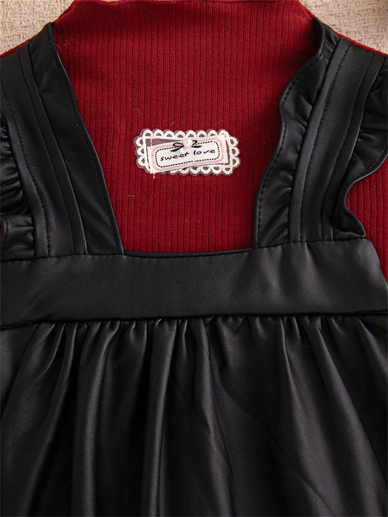 Autumn/Winter Fashion Patchwork Long Sleeve Dress For Baby Girls, Social Gathering, Festival Party, Baby Bud Dress