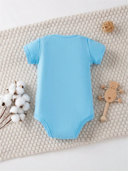 AYJK7 They See Me Rolling Around, They Hate Me, Cars, Comfortable Summer Outdoor Activities, Baby Romper, 100% Cotton Newborn Crawling Clothes, Casual Round Neck Short Sleeved Baby Triangle Jumpsuit
