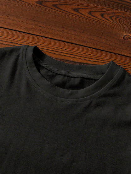 Baby Boy Casual Minimalist Gold English Slogan Print Short Sleeve Round Neck T-Shirt, Suitable For Summer