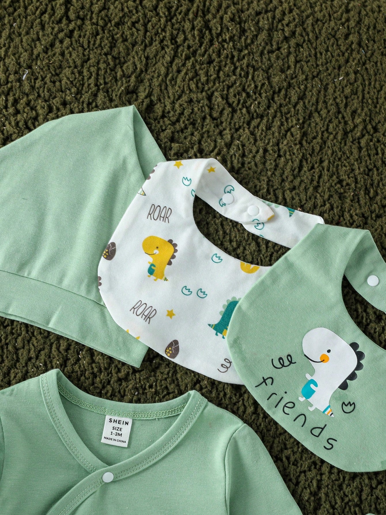 Baby Boy Girl Casual Cute Kawaii Minimalist Style Multi-Piece Gift Set Summer Nursery White Coming Home Holiday Evening Sage Green