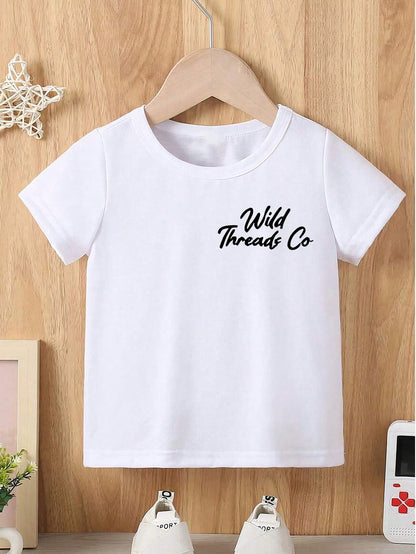Baby Boy Short Sleeved Loose Round Neck T-Shirt With USA Camo Cooler Hunting Dog Printed Pattern Suitable For Summer Wear