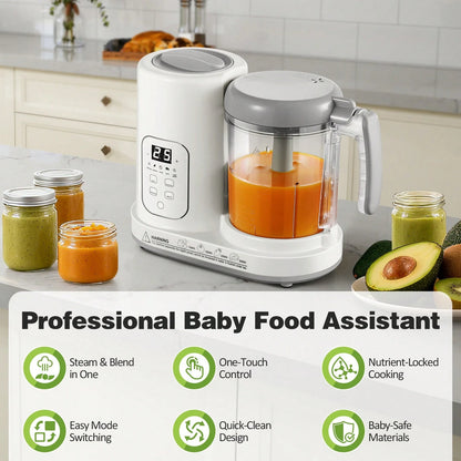 Baby Food Maker Pro Steamer Blender: 4 In 1 Auto Steam Blend And Puree Maker With Self-Clean For Healthy Baby And Toddler Meal Prep