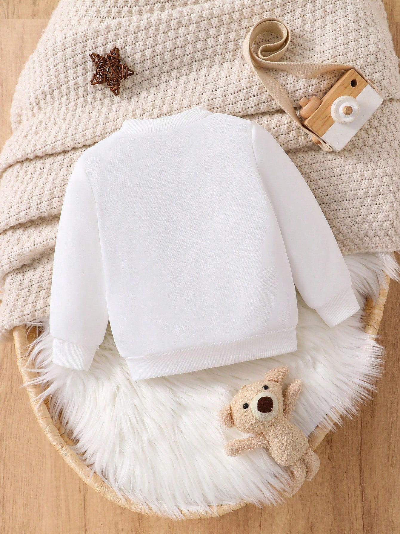 Baby Girl Cozy Virgin Mary Graphic Crew Neck Sweatshirt