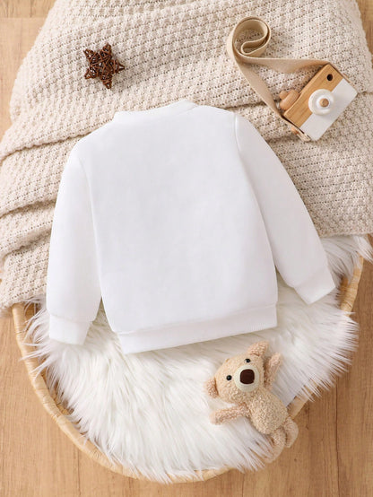 Baby Girl Cozy Virgin Mary Graphic Crew Neck Sweatshirt