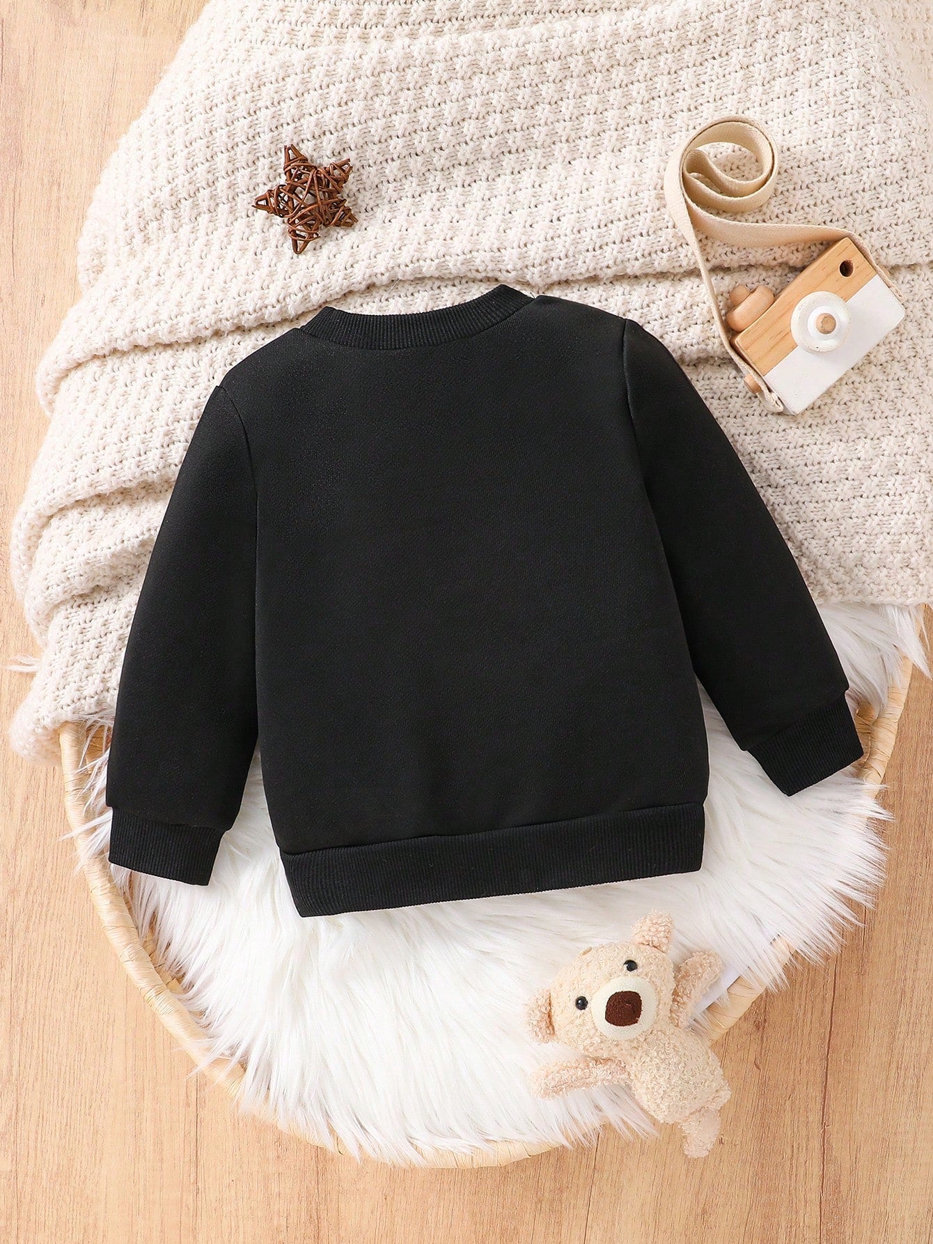 Baby Girl Cozy Virgin Mary Graphic Crew Neck Sweatshirt