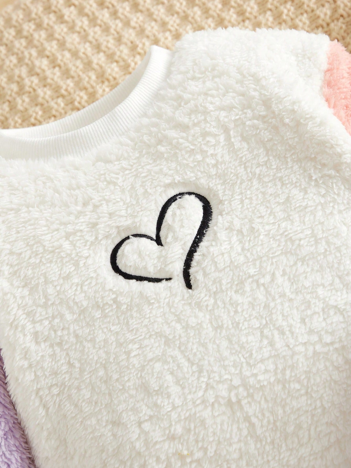 Baby Girls Casual Colorblock Fleece Sweatshirt Set, Autumn/Winter