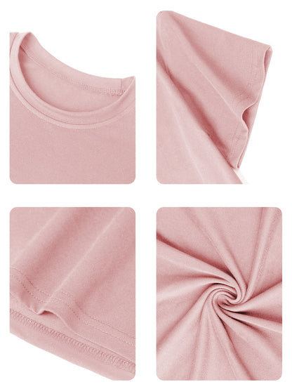 Baby Girls "I'm Just A Girl" Bow Print Short Sleeve T-Shirt, Pink Casual Top