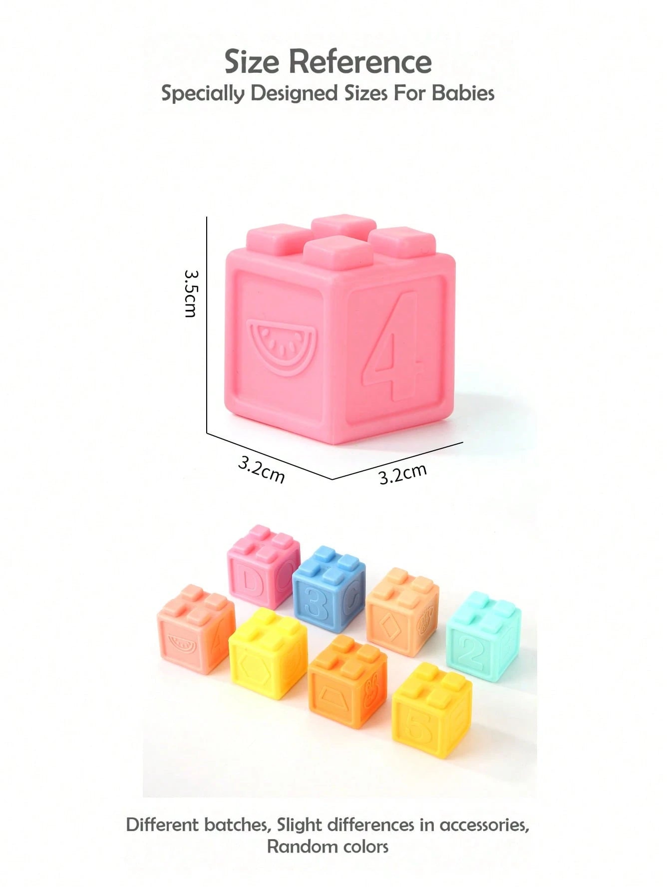 Baby Soft Rubber Stackable Blocks, Washable Bath Toys, Montessori Early Education Number & Letter Teething Toys, Newborn Sensory Toys Gift