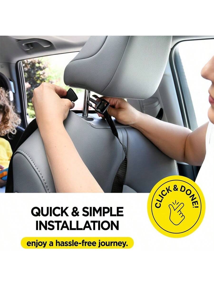 Back Seat Cover For Kids+3 Pocket Storage Organizer+Waterproof PVC, 1 Pc/2 Pcs-Large Waterproof Kick Mats Backseat Protector, Car Seat Back Protectors
