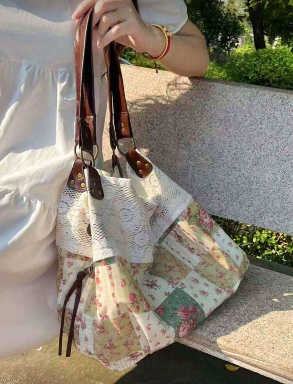 Back To School Tote Bag, Lace Large Capacity Versatile Fashion Bag, Retro Campus Commute Tote Bag, Foldable, Suitable For College Students