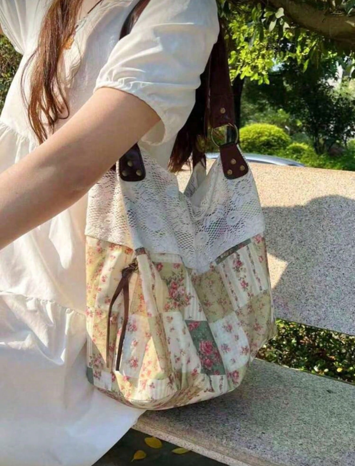 Back To School Tote Bag, Lace Large Capacity Versatile Fashion Bag, Retro Campus Commute Tote Bag, Foldable, Suitable For College Students