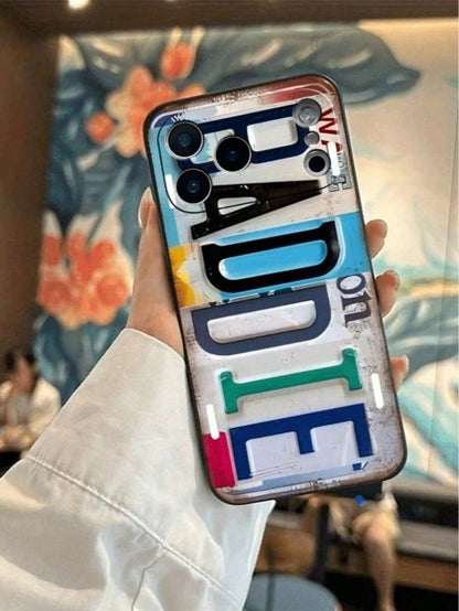 BADDIE Pattern TPU Shockproof Soft With License Plate Design.Suitable 17, 17, 17 Pro, 17 Pro, 16, 15, 14, 13, 12, 11, Pro, X, XS, Plus,, 16E/SE4, And Also S22/23/24/25 Ultra.