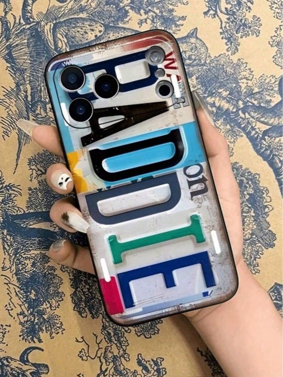 BADDIE Pattern TPU Shockproof Soft With License Plate Design.Suitable 17, 17, 17 Pro, 17 Pro, 16, 15, 14, 13, 12, 11, Pro, X, XS, Plus,, 16E/SE4, And Also S22/23/24/25 Ultra.