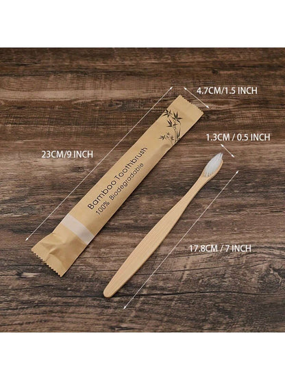 Bamboo Toothbrush- Ultra Soft Bristles Suitable For Sensitive Teeth & Gums, Wooden Handle For Deep Oral Cleaning At Home
