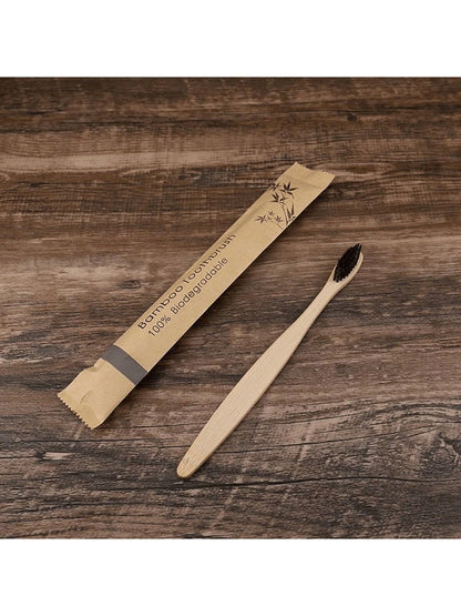 Bamboo Toothbrush- Ultra Soft Bristles Suitable For Sensitive Teeth & Gums, Wooden Handle For Deep Oral Cleaning At Home
