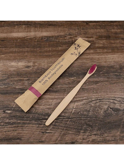 Bamboo Toothbrush- Ultra Soft Bristles Suitable For Sensitive Teeth & Gums, Wooden Handle For Deep Oral Cleaning At Home