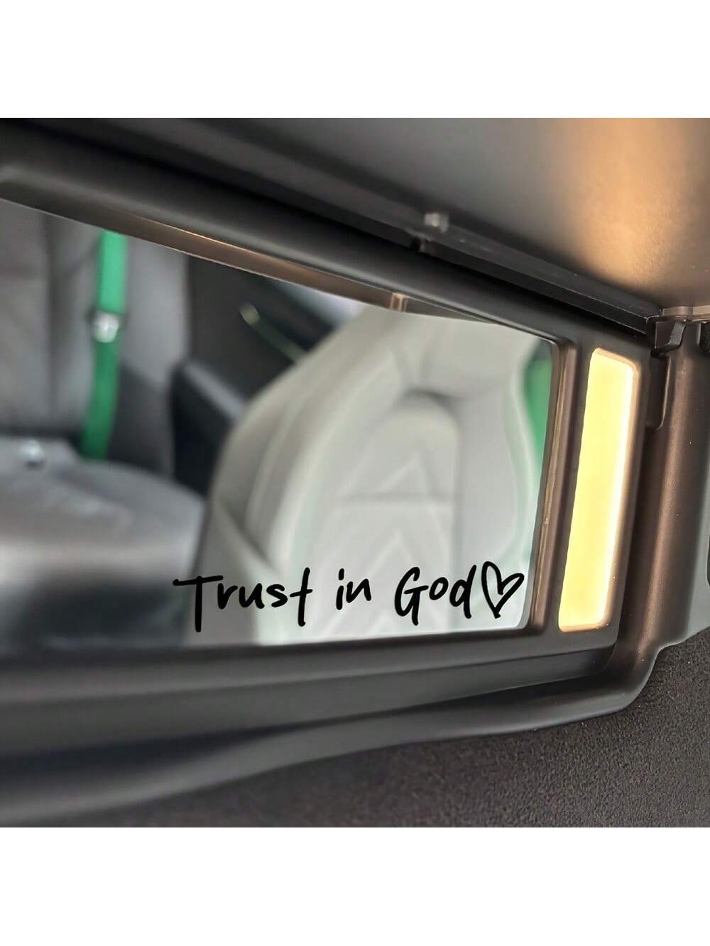 Bible Church Mirror Stickers- Trust In God, Faith Hope For Love, Self-Adhesive Shiny Appearance, Teacher Religious Gifts, "Trust In God" With Heart Graphics- Christian Church Decorations For Churche