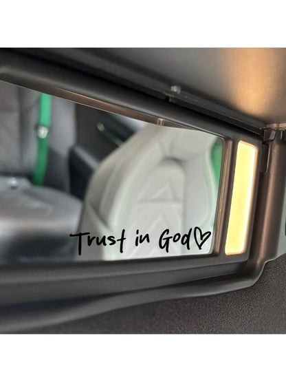 Bible Church Mirror Stickers- Trust In God, Faith Hope For Love, Self-Adhesive Shiny Appearance, Teacher Religious Gifts, "Trust In God" With Heart Graphics- Christian Church Decorations For Churche