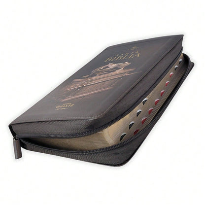 Biblia Con Cierre Letra Gigante Manual 14 Puntos RV1960, Imit Piel Negro Con Indice- Arca Del Pacto