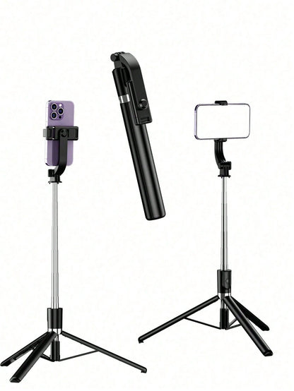 Borriig 1700mm Wireless Selfie Stick Phone Tripod, Extendable Foldable Monopod Suitable For Smartphones, Balanced Stable Shooting And Live Streaming, With Remote Control, Ideal For Summer Vacation, Tr