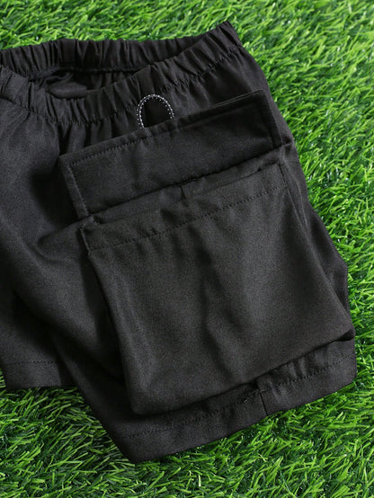 Bubblio Baby Boy Casual Black Shorts With Practical Pockets,Suitable For Daily Wear,Outdoor Sports,Play,Party,Photo Shoot,Formal Events & Spring/Summer