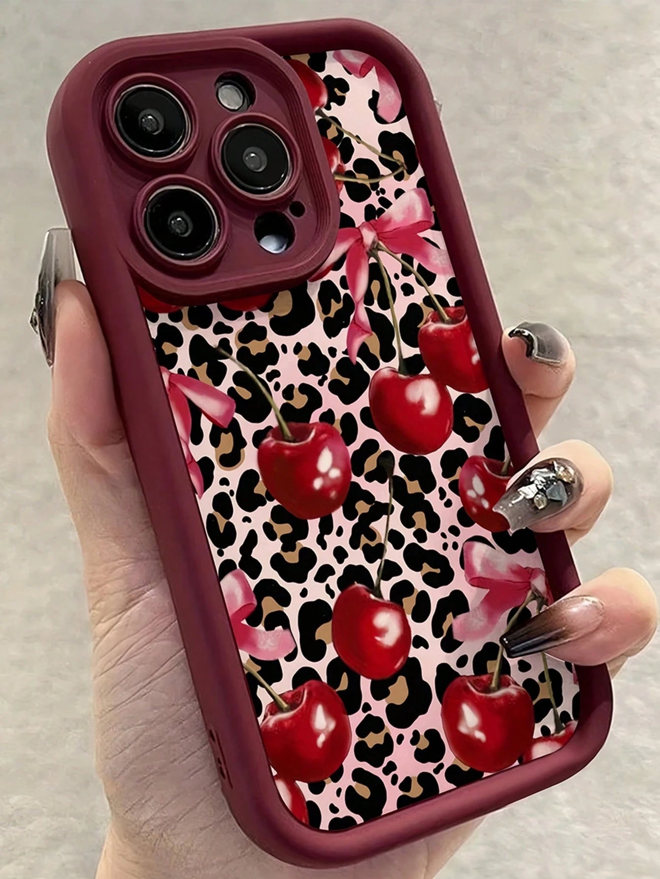 Butterfly, Leopard, Cherry Pattern Shockproof & Anti-Drop TPU Soft Phone Case Compatible With IPhone Apple 11/12/13/14/12 Pro Max/16 Pro/15/X/XR/7/8Plus, Series Waterproof Scratch Resistant