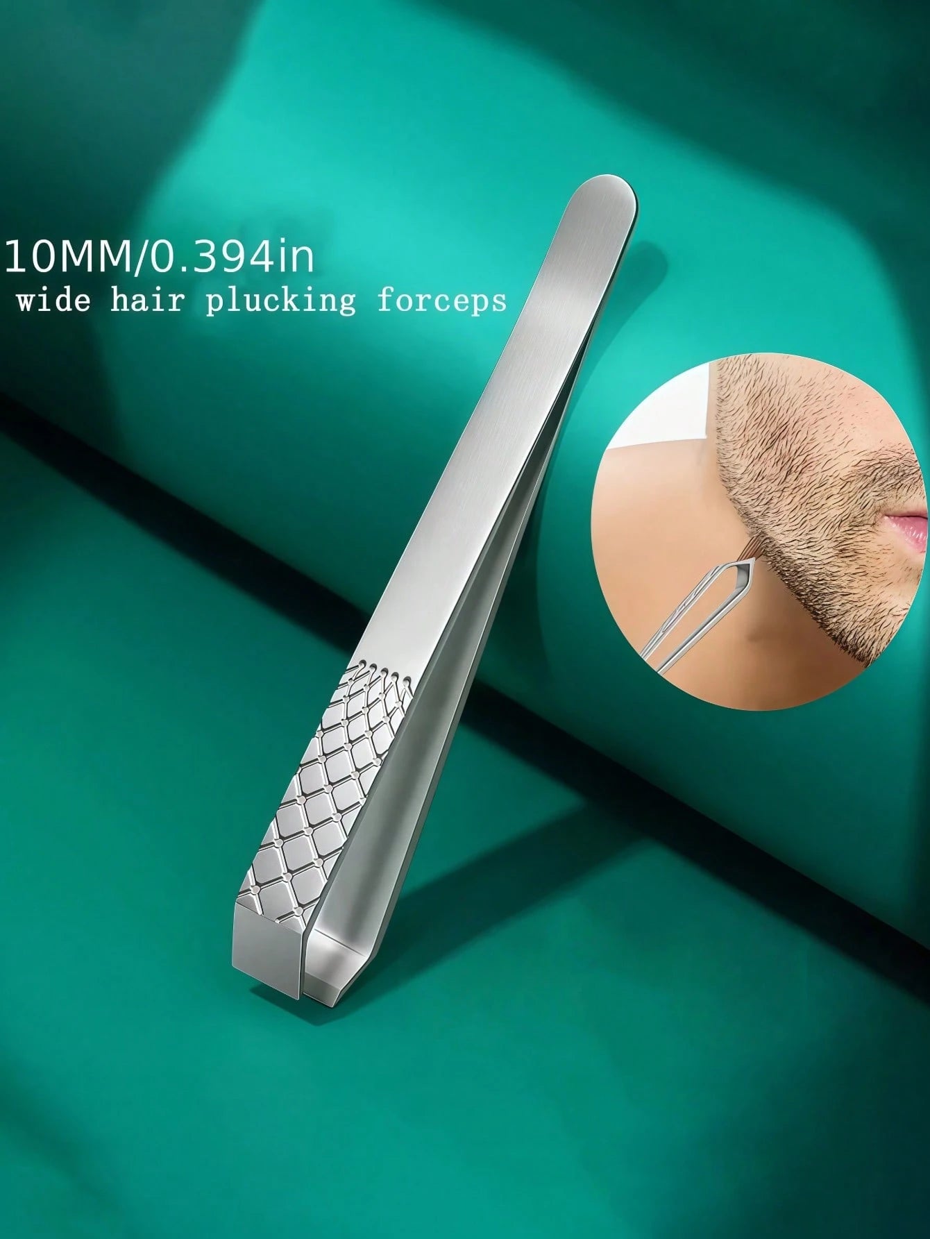 byimy 10mm Wide Stainless Steel Epilator And Hair Removal Device- Ergonomic Handle, Large Opening Suitable For Men And Women, Multi-Functional For Face And Body (Bikini Line, Eyebrows, Mustache, Chin