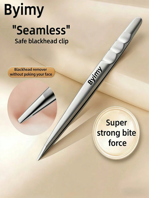 Byimy Brand Stainless Steel Eyebrow Tweezers, Wavy Shaped Tweezers, Hair Removal Tweezers, High Quality Eyelash Curler, Eyelash Extension Auxiliary Tools, Depilation Tools, Makeup Tools, Makeup Applic