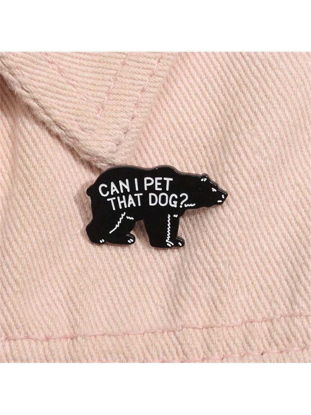 Can I Pet That Dog Brooch Enamel Pins Funny Punk Gothic Metal Brooches Decorative Backpack Lapel Badge Jewelry Gifts Pin For Clothes Bag Charm School Kpop Teacher Supplies Bag Charms Cute Office Acces