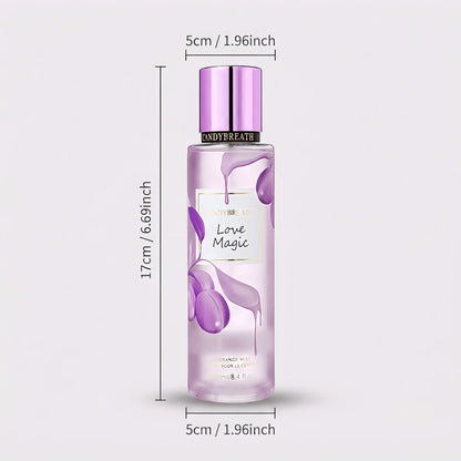 CandyBreath Candy Breath Love Magic Body Mist For Women, 250ml/8.4 Fl Oz Fine Fragrance Mist, Sweet Floral Jasmine & Vanilla Body Spray, Daily Scent For Office, Travel, After Shower, Party, Birthday &