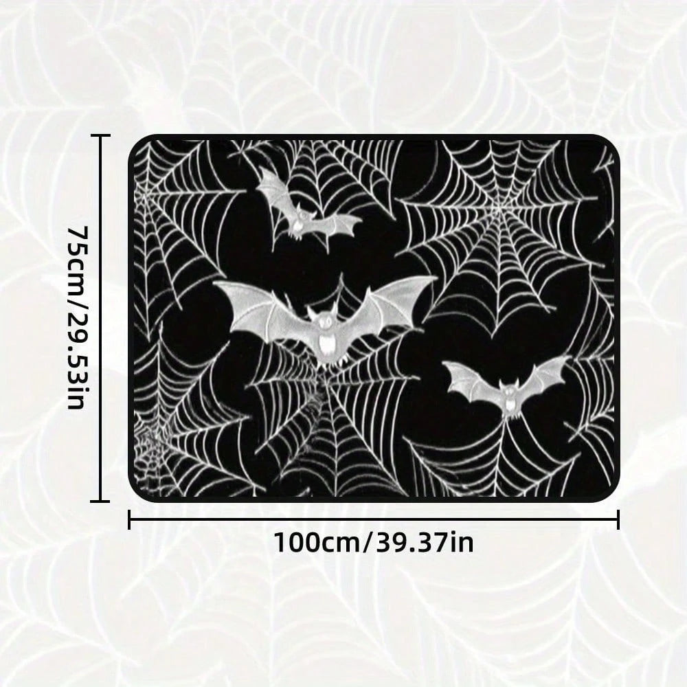 Car Accessories Interior 1-Piece Gothic Spider Web Bat Pattern Car Trunk Mat- Durable, All-Weather Universal Fit, Suitable For SUVs, Trucks, Sedans, Crossovers- Easy To Clean