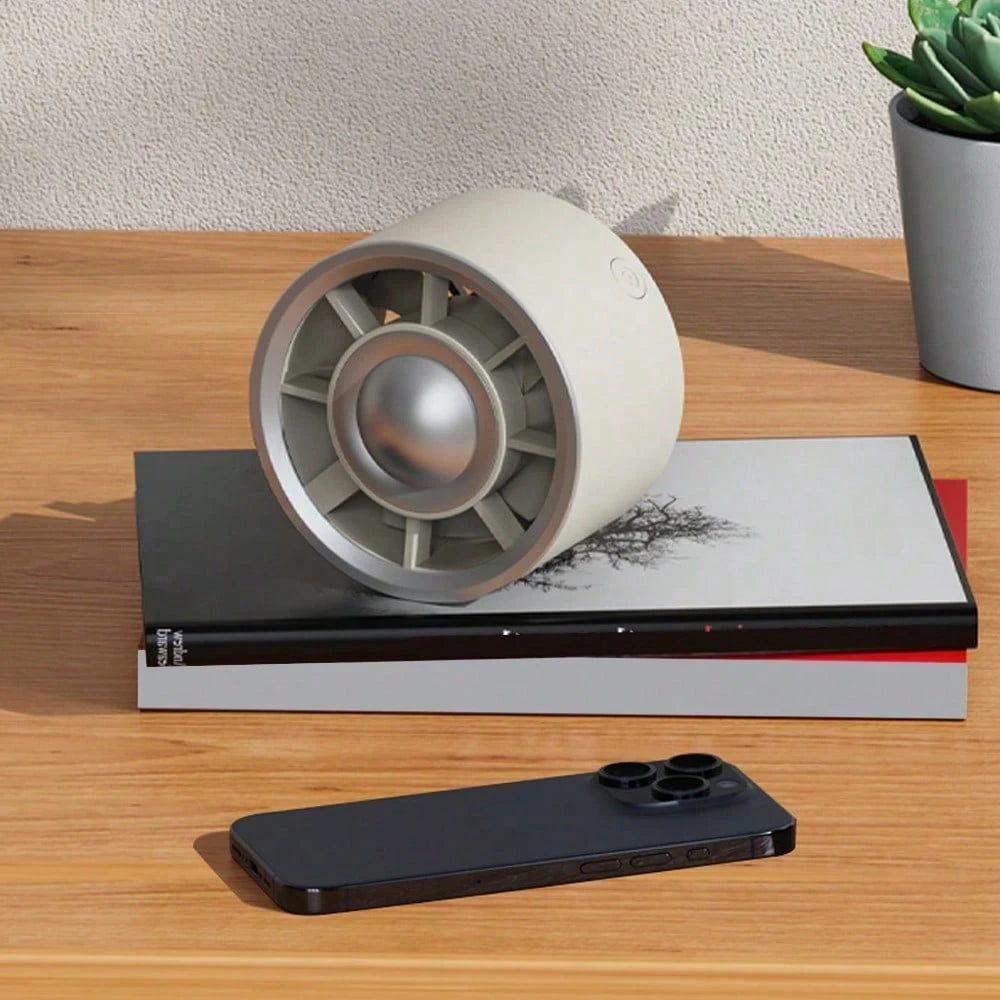 Car Air Outlet Cooling Fan Adjustment USB Power Car Fan Gradient Glow Turbo Fan Gradient Colorful Atmosphere Light Low Noise Multi-Function Mini Car Interior Fan Cooler