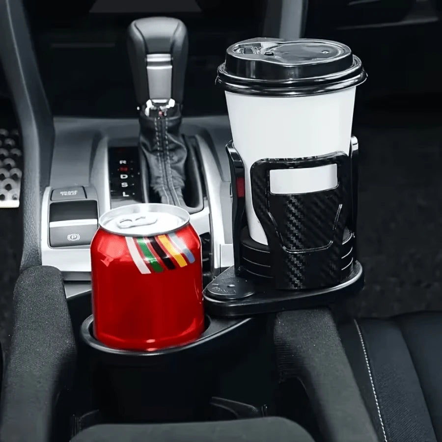 Car Cup Holder Expander Kit For Car Adapters, Adjustable Multi-Functional Double Cup Holder With Phone Holder