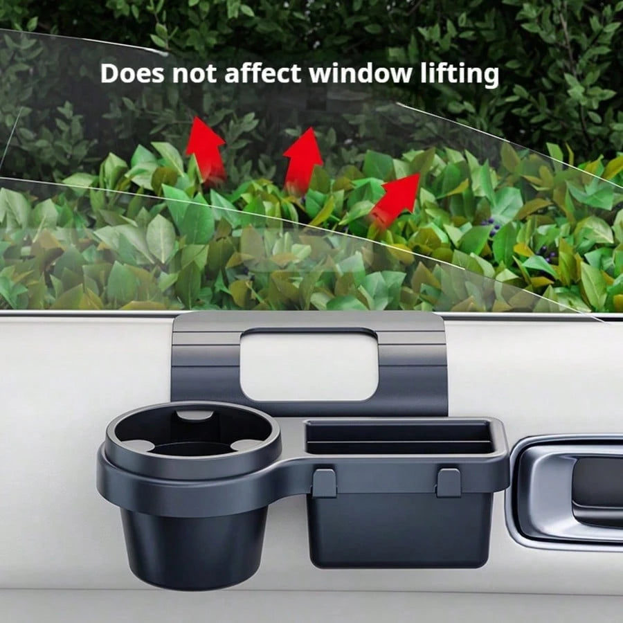 ♩Car Cup Stand Phone Holder Mount Tray Side Door Window Storage Pocket Hanging Storage Rack With Auto Interior Accessories