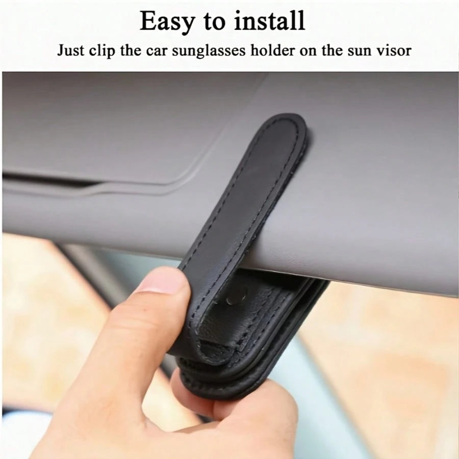 Car Glasses Clip Cute Bow-Shaped Non-Slip Car Organizer, Dual-Purpose For Glasses And Ticket Storage, Suitable For All Vehicles- Black/Pink/Beige/Red Car Accessory, Hanging Car Decor, Compact Design