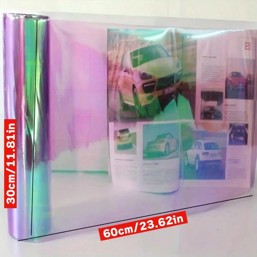 Car Headlight Tinting Film, Taillight Tinting Film, Motorcycle Lamp Decoration Film, Purple Gradient