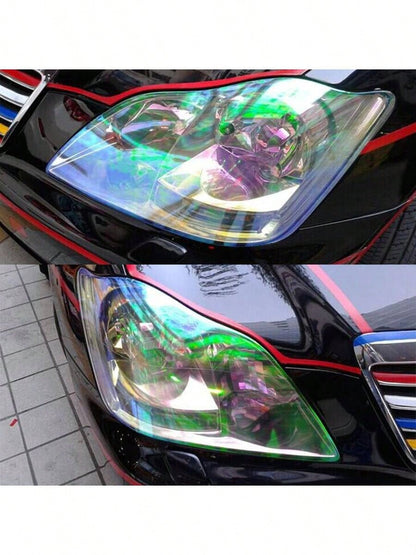 Car Headlight Tinting Film, Taillight Tinting Film, Motorcycle Lamp Decoration Film, Purple Gradient