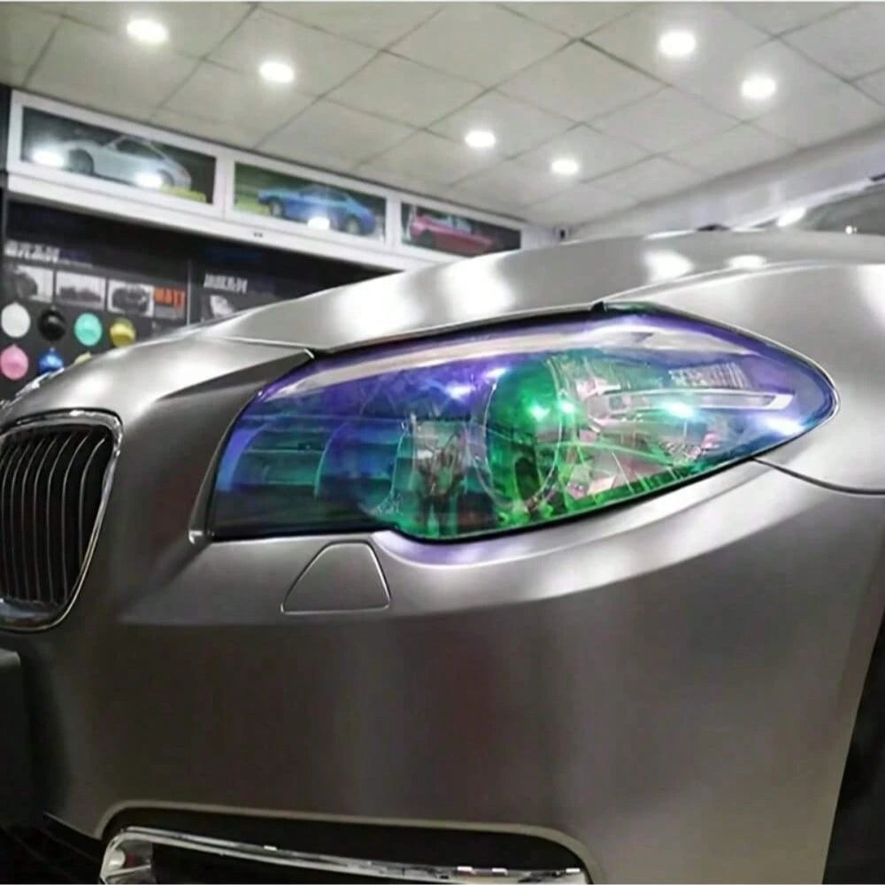 Car Headlight Tinting Film, Taillight Tinting Film, Motorcycle Lamp Decoration Film, Purple Gradient