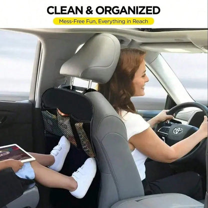 Car Rear Seat Cover With 3 Storage Pockets, Extra Large Waterproof Back Seat Protector, Fits Various Car Models, Prevents Stains, Dirt And Scratches