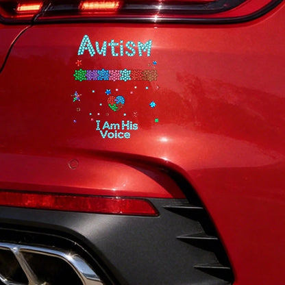 Car Stickers And Decals, Automotive Decals, Suitable For Rear Windshield, Fuel Tank Cap, And Car Doors, Autism Puzzle Pieces Heart Stars I Am His Voice, Car Accessories Window Decals Vinyl