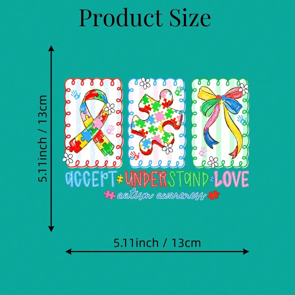 Car Stickers And Decals, Automotive Decals, Suitable For Rear Windshield, Fuel Tank Cap, And Car Doors, Accept Understand Love Autism Awareness, Car Accessories Window Decals Vinyl