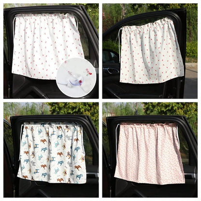 Car Suction Cup Sunshade, Cartoon Universal Side Window Sunshade, UV Protection